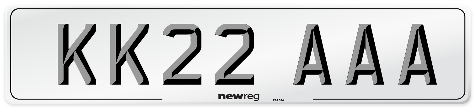 KK22 AAA Number Plate from New Reg